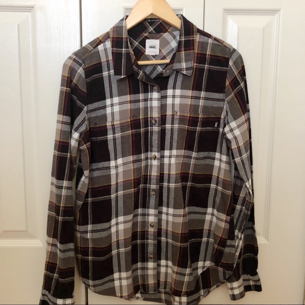 Black & Maroon Plaid Shirt